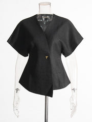 Asymmetric V Neck Tailored Vest