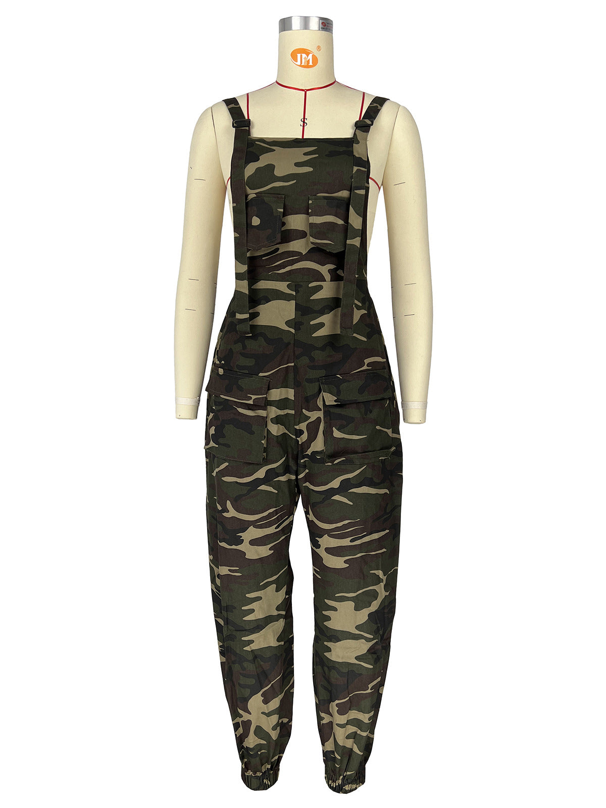 Camouflage Printed Overalls Sleeveless Baggy Jumpsuits