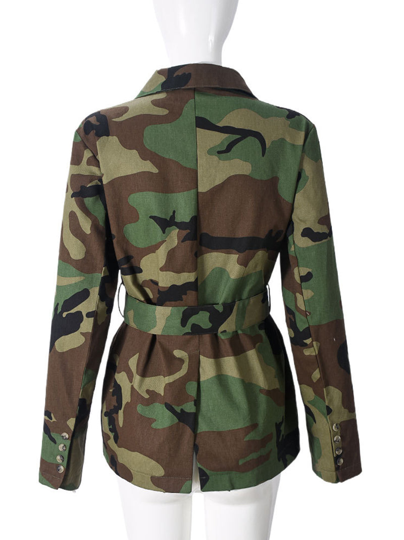 Fashion Lapel Camouflage Jacket