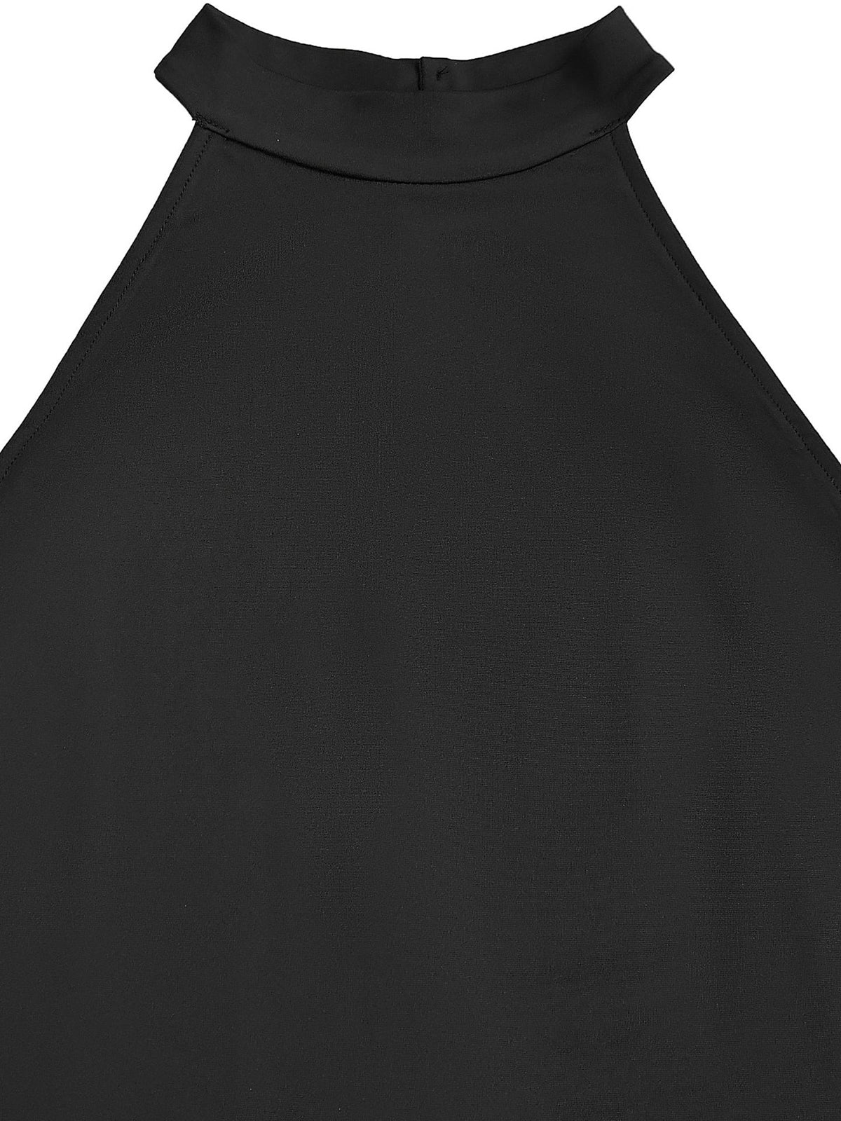 Elegant Halter Contrast Backless Maxi Dress