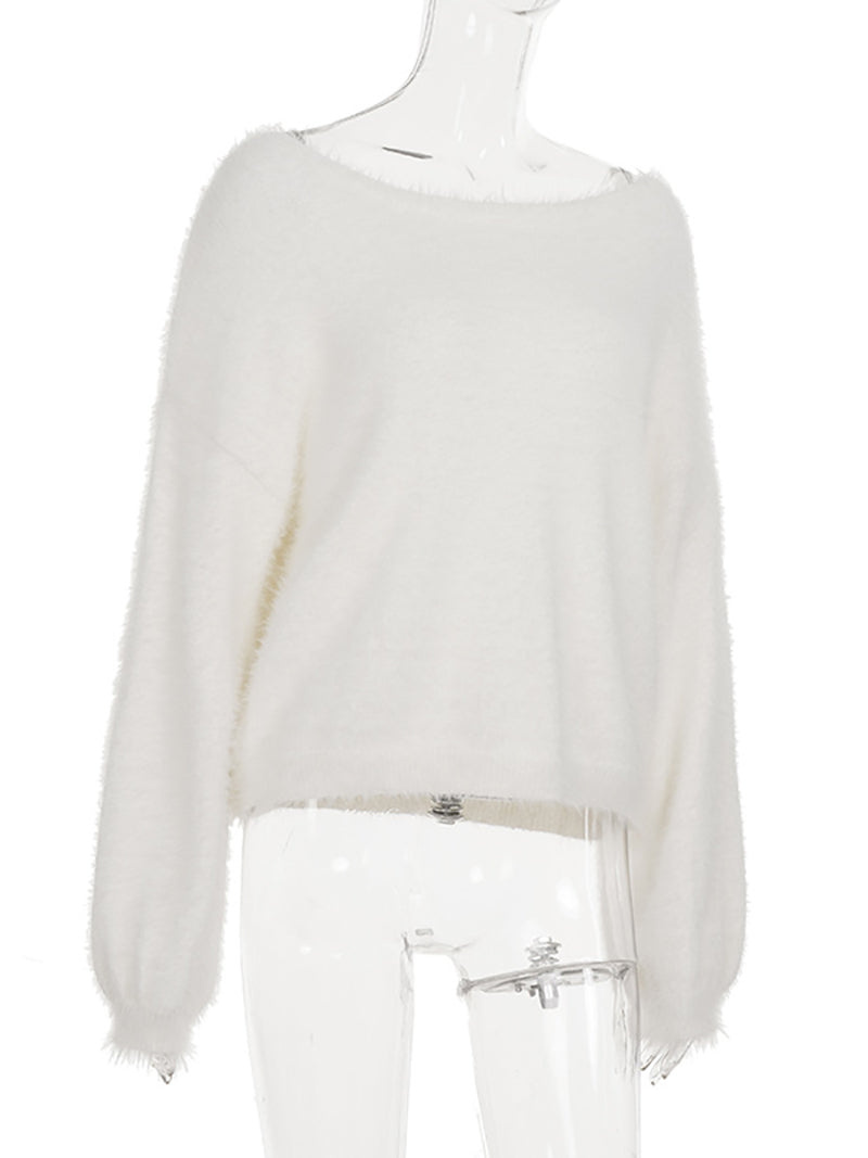 Fashion One Shoulder Loose Pullover Sweater