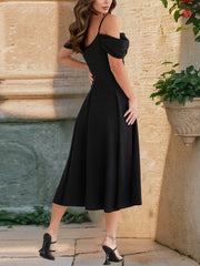 Sexy Off The Shoulder Spaghetti Strap Dress