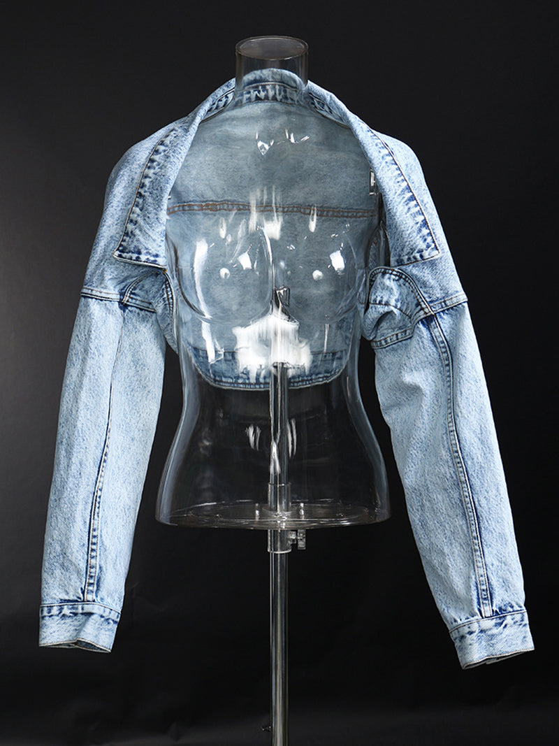 Fashion Cropped Denim Jacket Coat