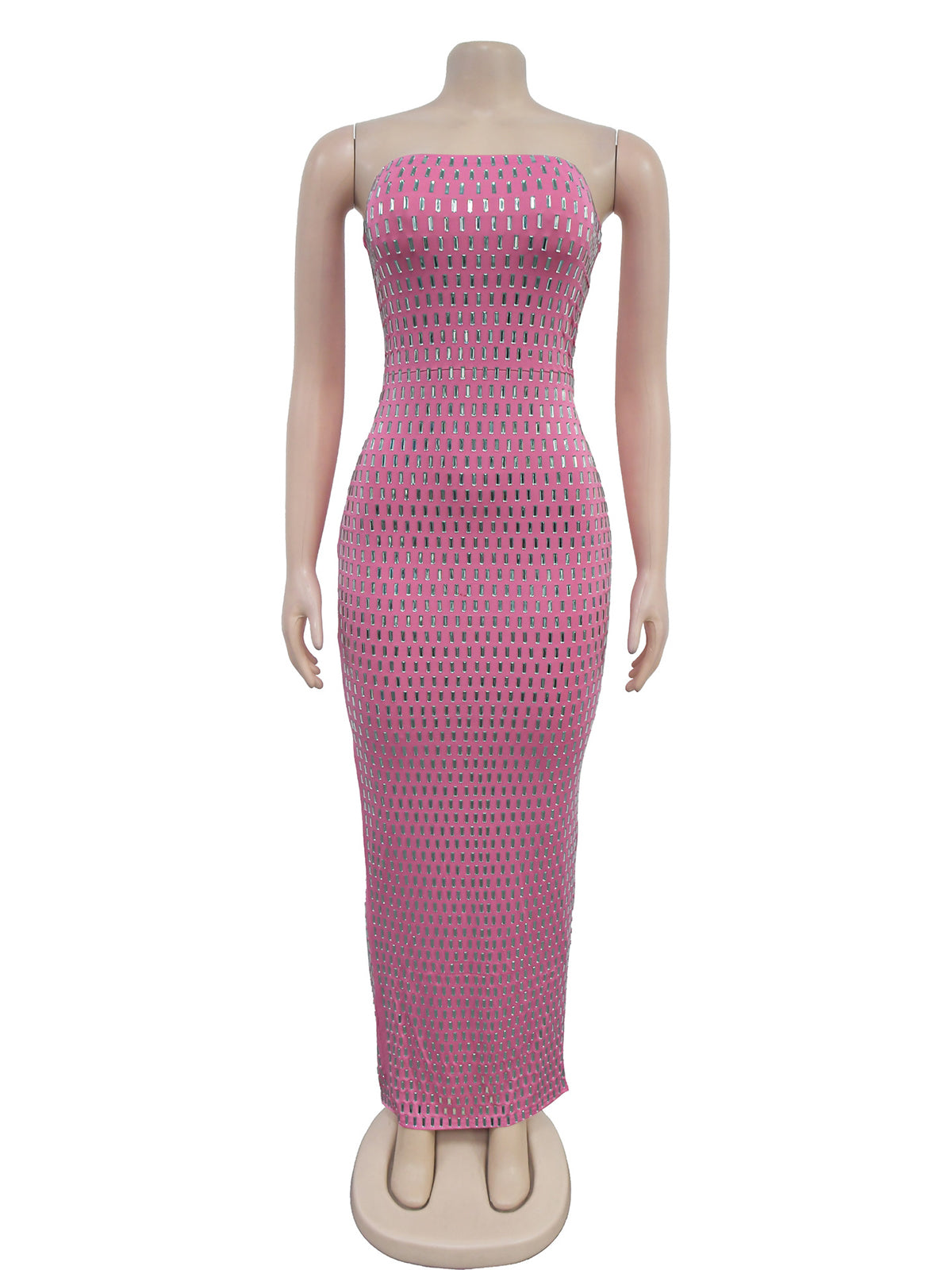 Sexy Strapless Rhinestone Bodycon Party Dress