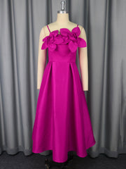 Elegant Appliques Cinched Waist Slip Dress