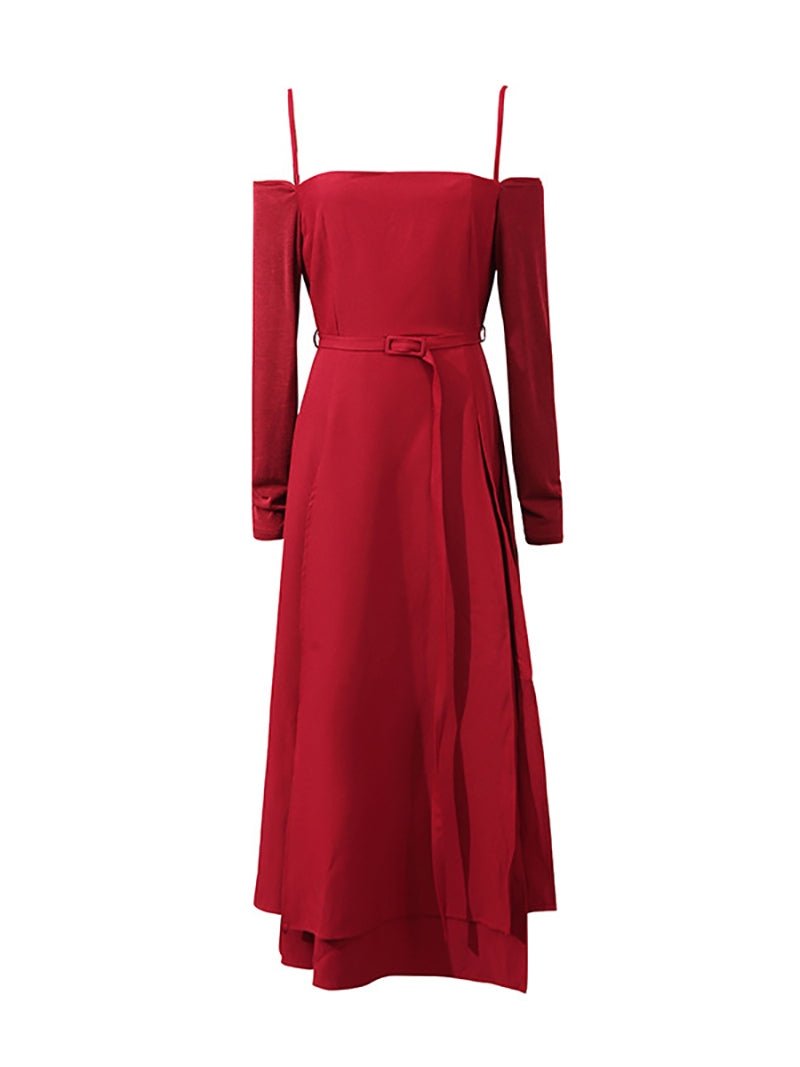 Elegant Off Shoulder Slim Midi Dress