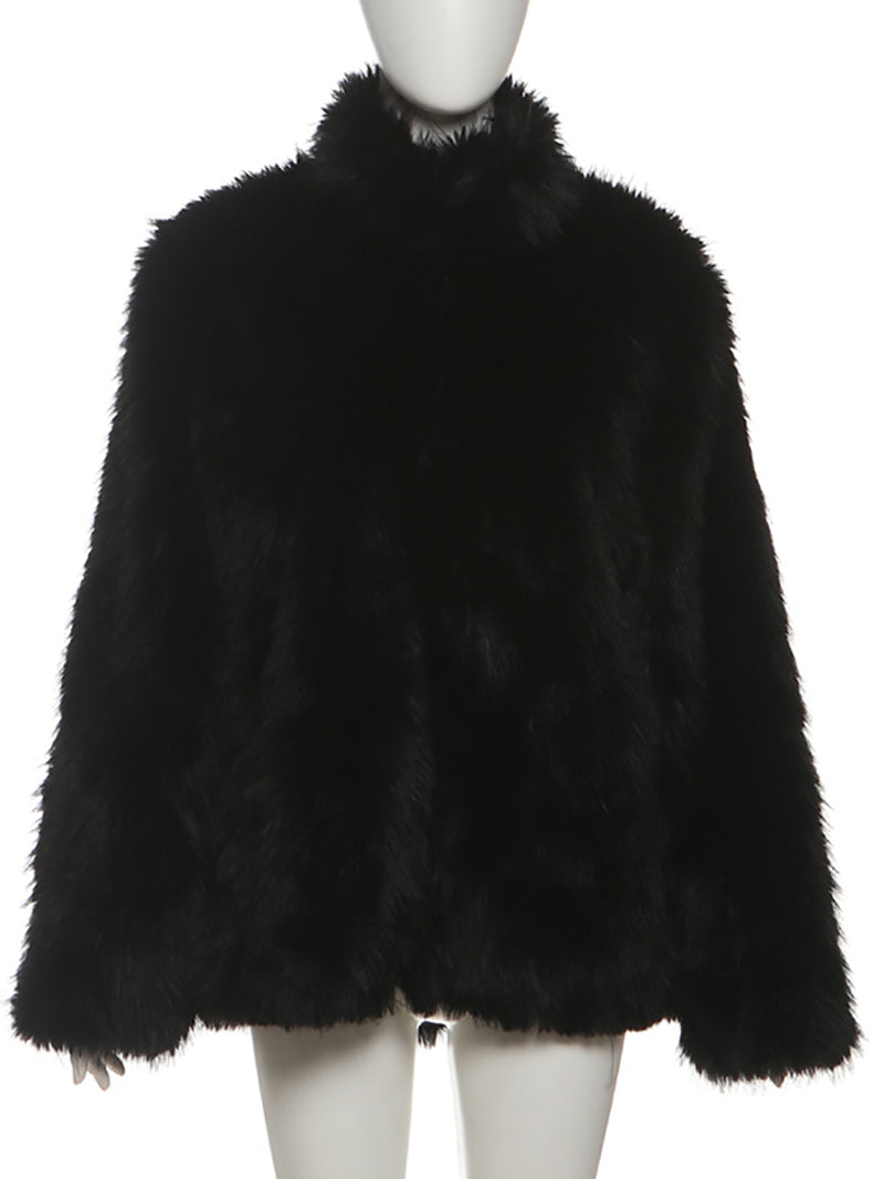 Fashion Faux Fur Loose Coat