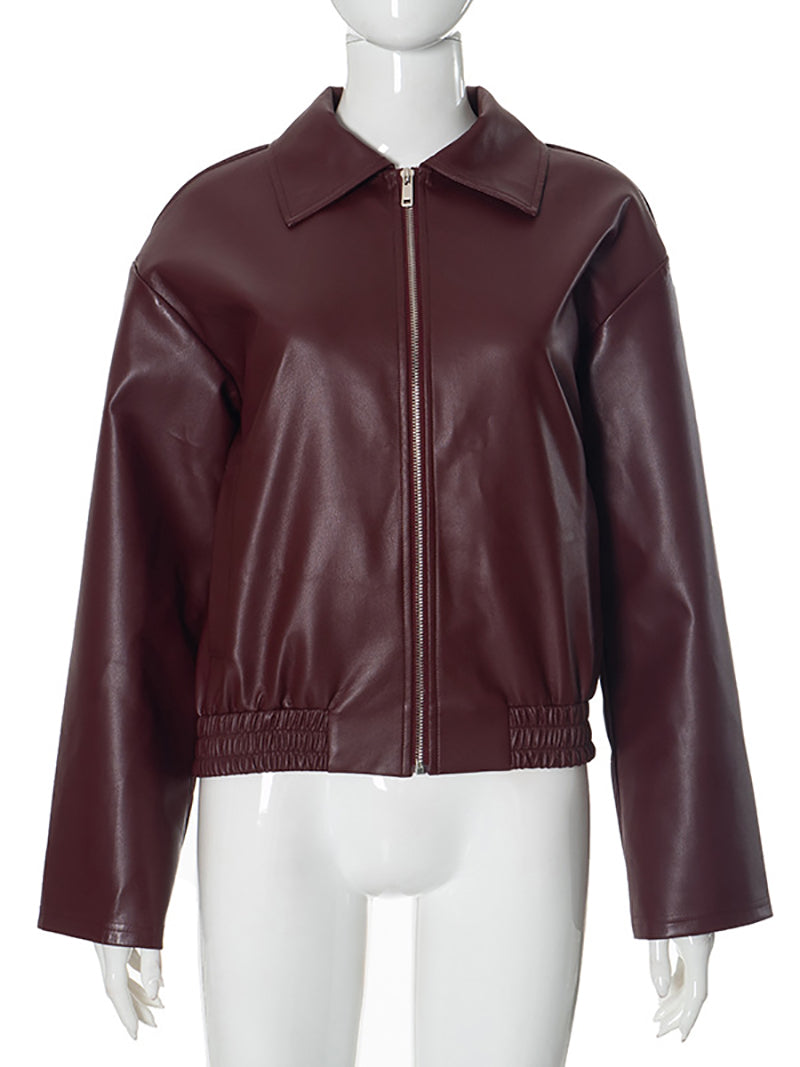 Streetwear Fashion Faux Leather Jacket