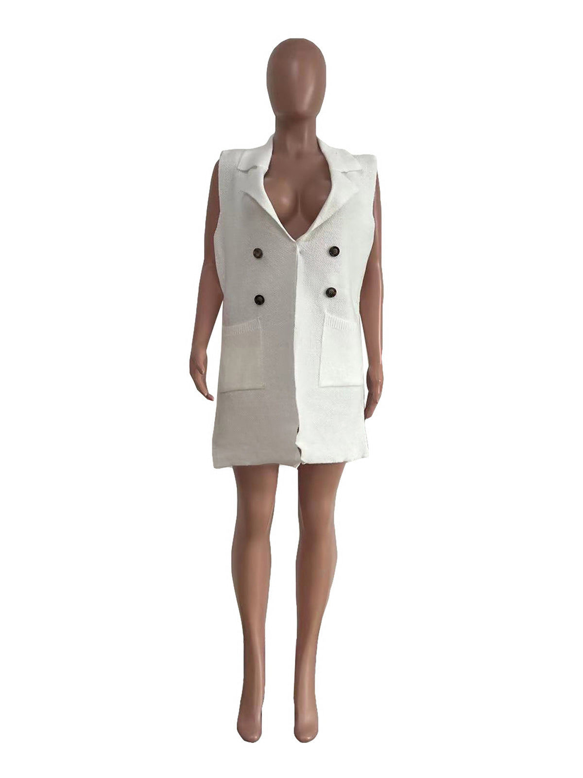 Casual Sleeveless Knit Cardigan Vest Top