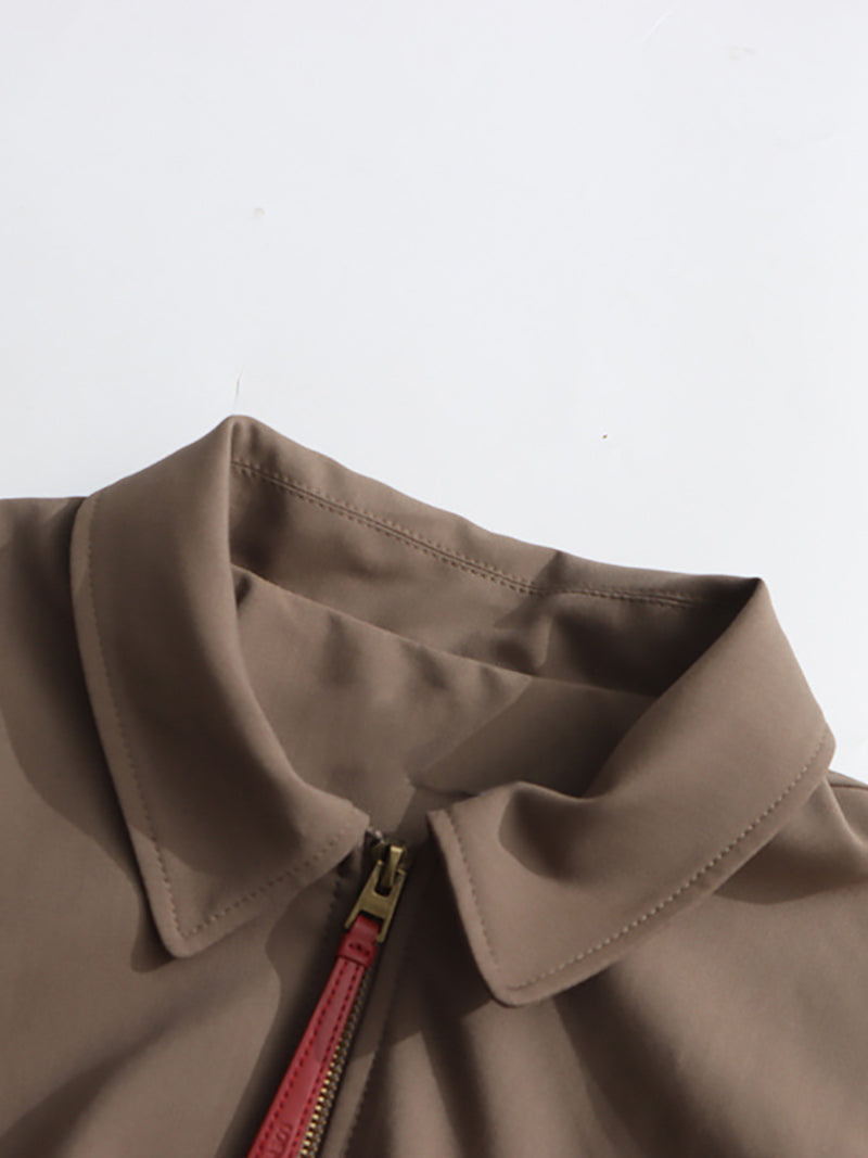 Fashion Lapel Long Sleeve Cropped Jacket