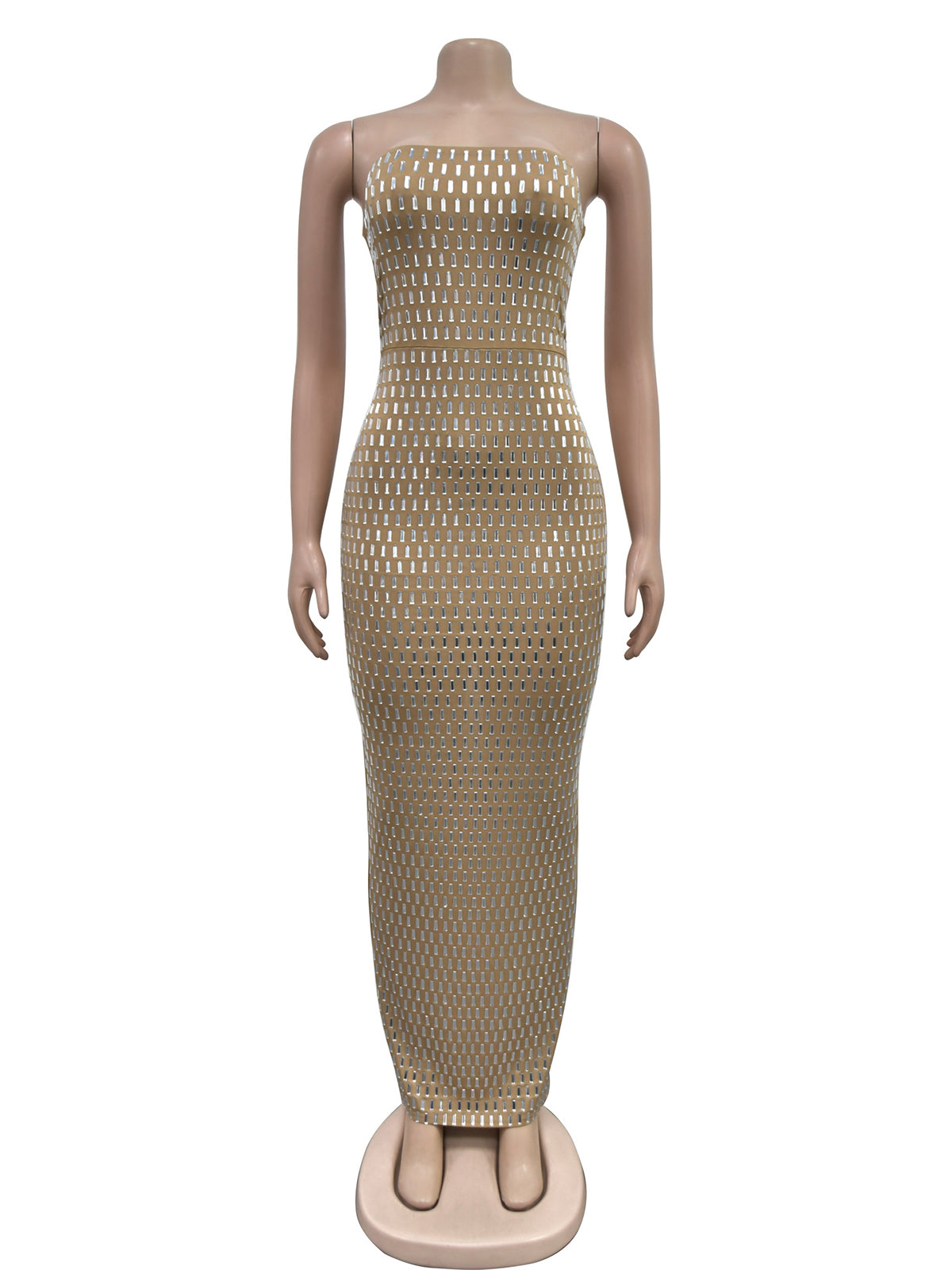 Sexy Strapless Rhinestone Bodycon Party Dress