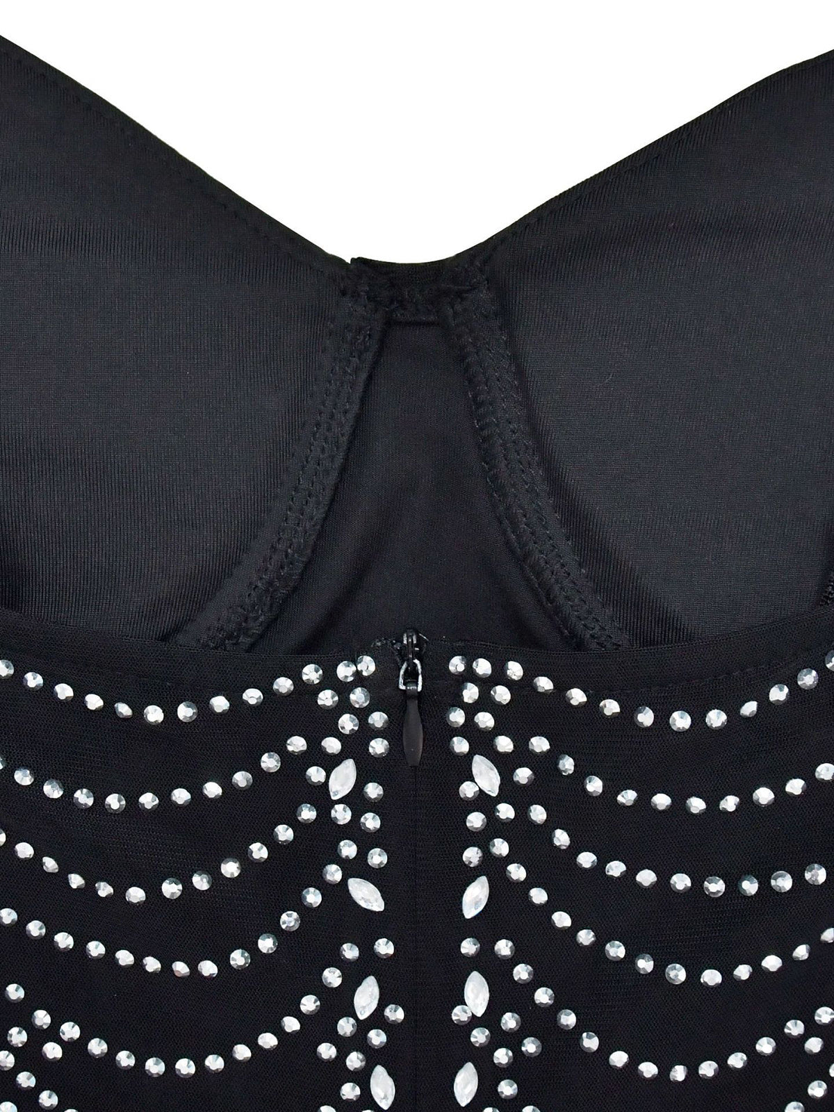 Sexy Suspenders Rhinestone Nightclub Dress