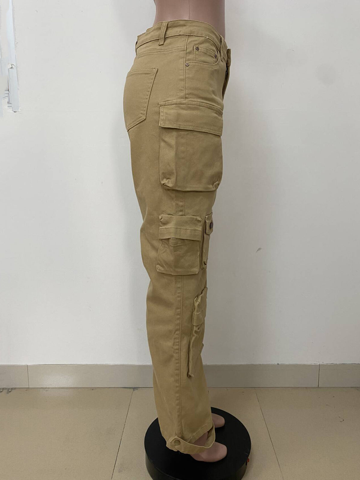 Casual Streetwear Multi-Pocket Straight Cargo Jeans