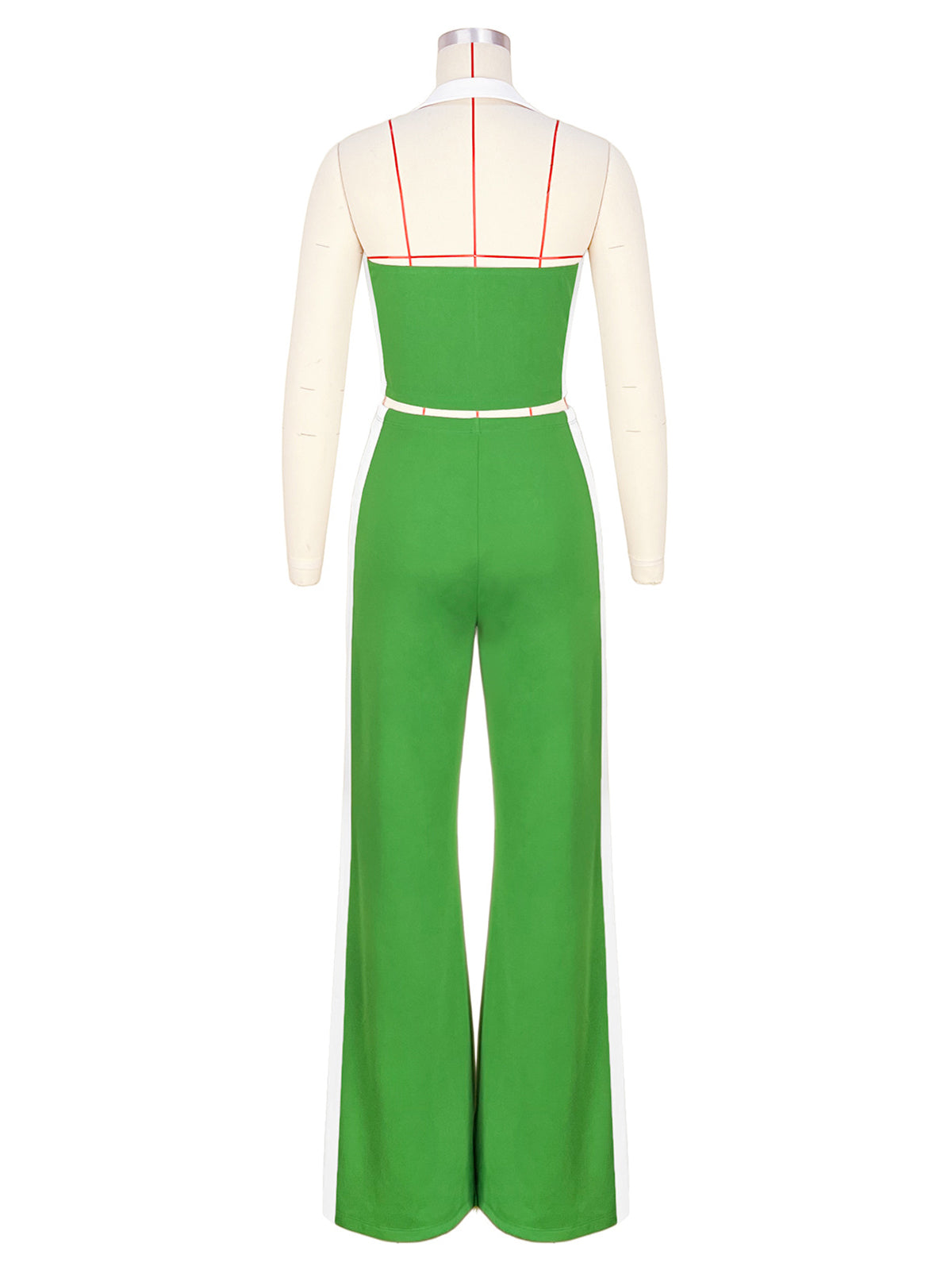 V Neck Halter Top And Slit Trousers Sports Casual Set