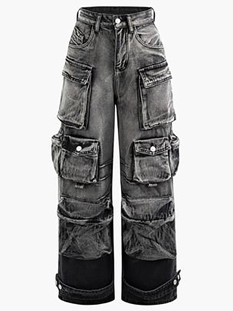 Casual Loose Straight Jeans Cargo Pants