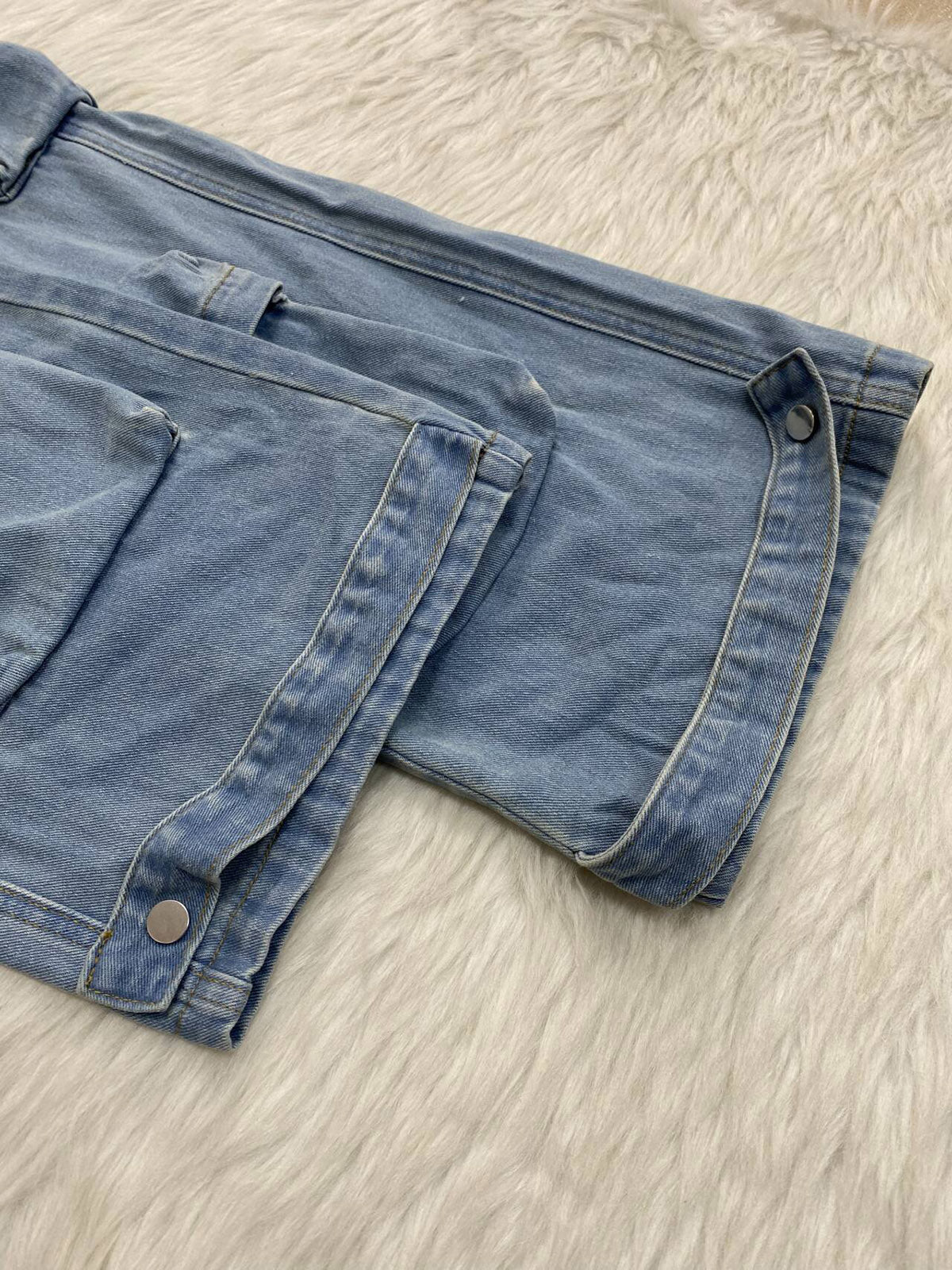 Casual Distressed Cargo Jeans