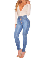 Fashion High Waist Skinny Jeans Pencil Pants