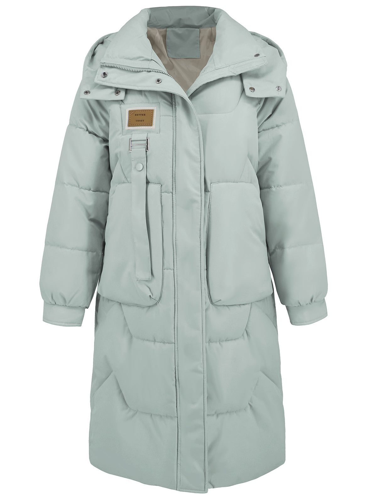 Fashion Zipper Hooded Cotton Padded Coat