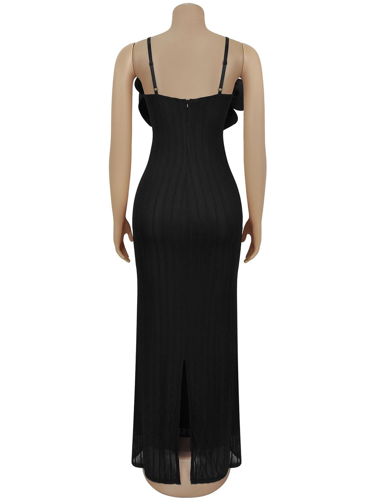 Sexy Lace Flower Shape Spaghetti Strap Maxi Dress