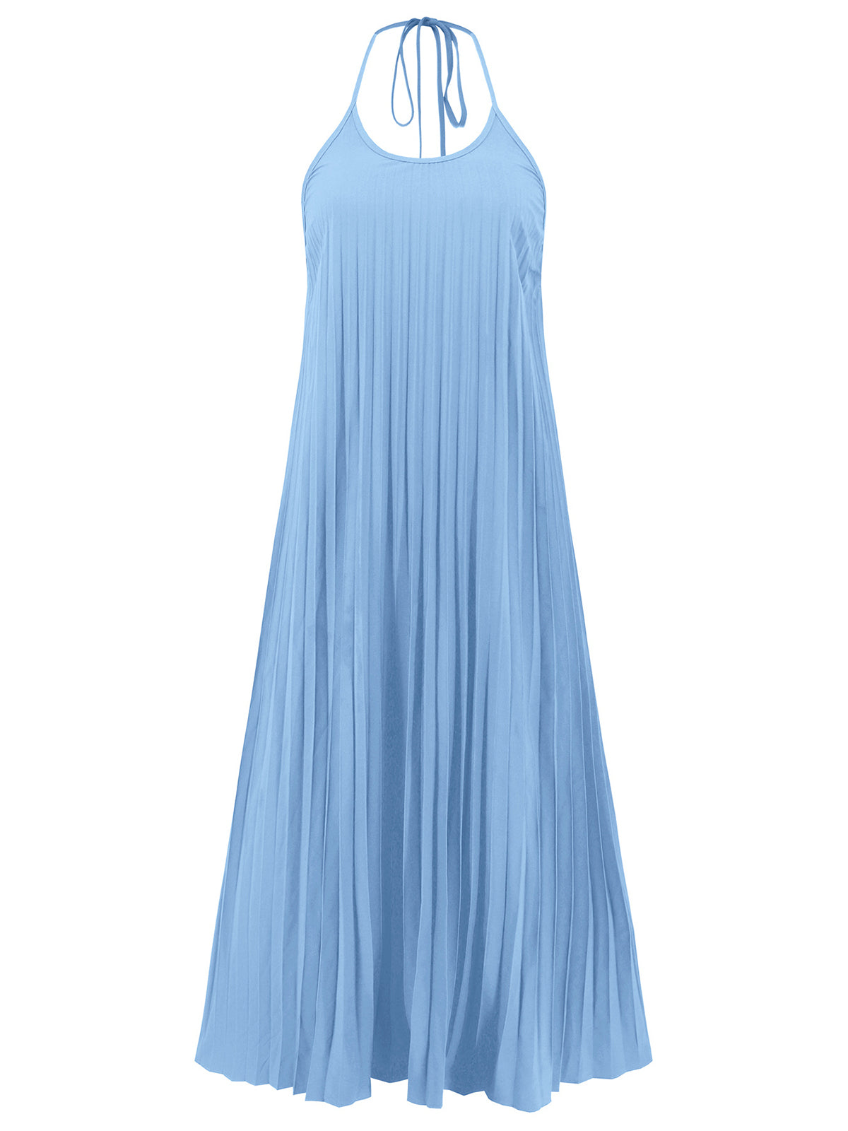 Sexy Halter Loose Pleated Beach Dress