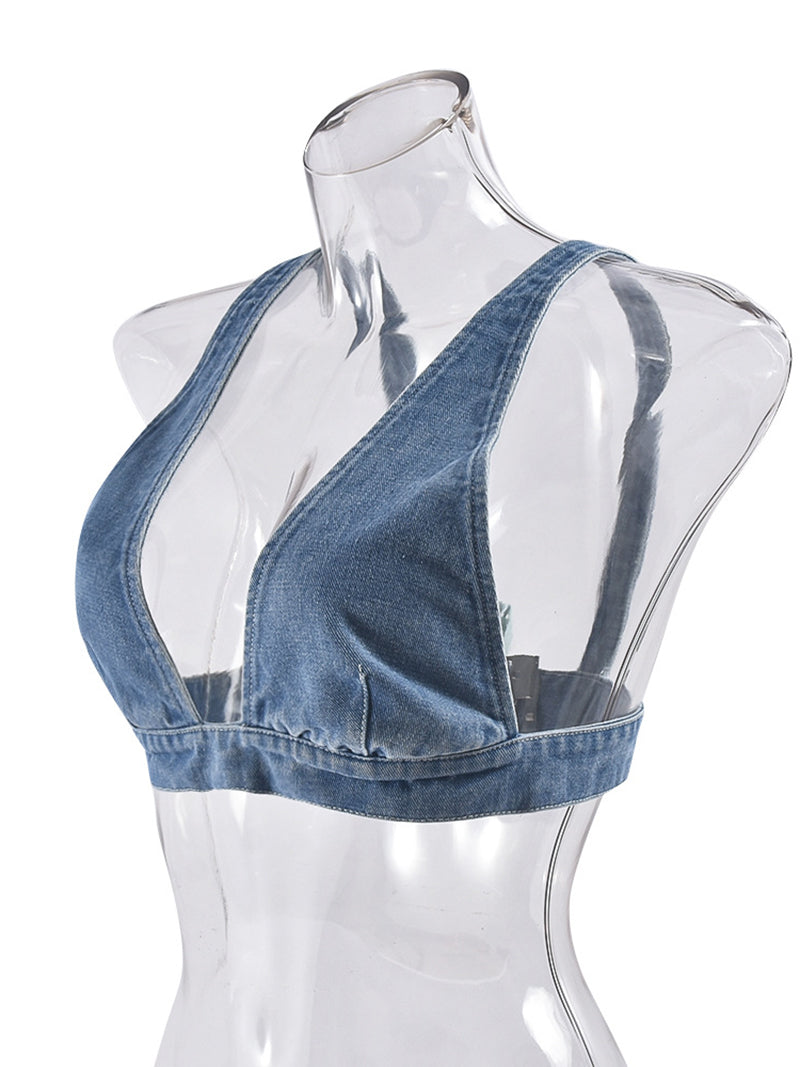 Casual Denim Tank Top