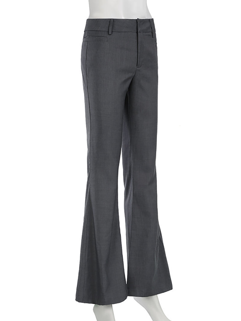 Fashion Low Waist Flare Pants Casual Trousers