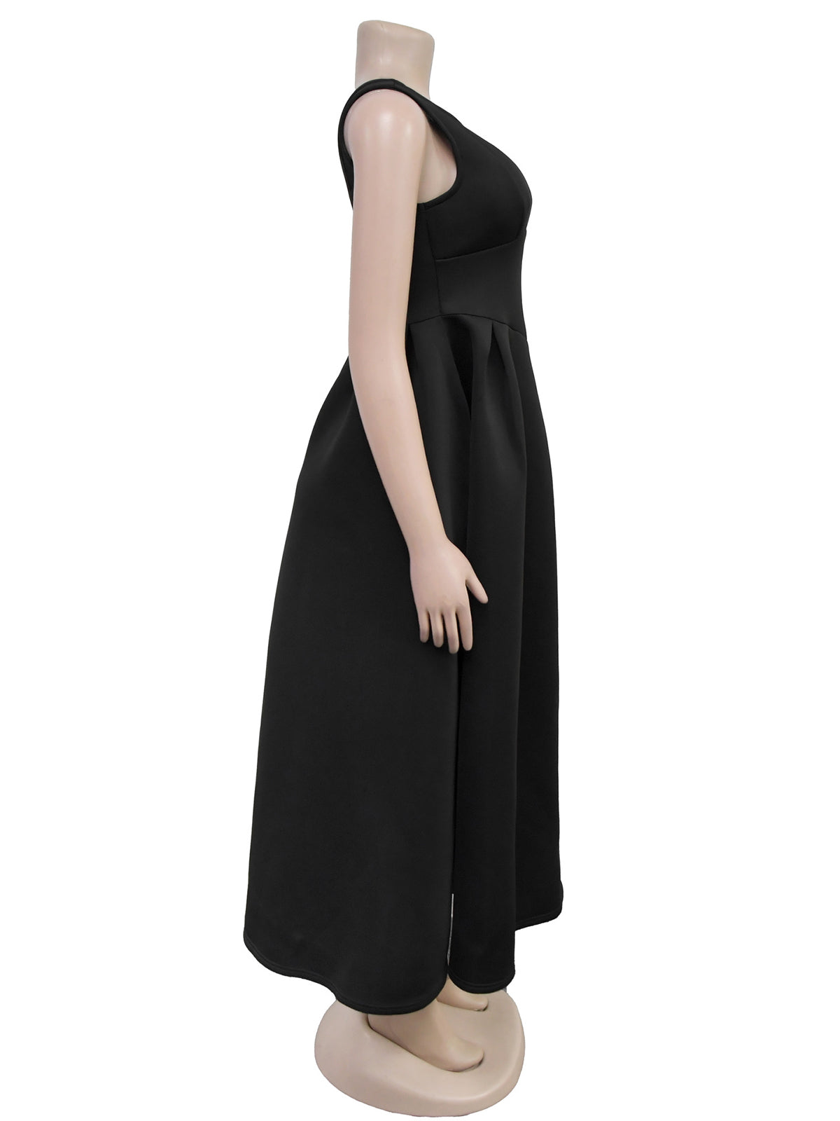 Retro Sleeveless Backless Pleated Party Dress