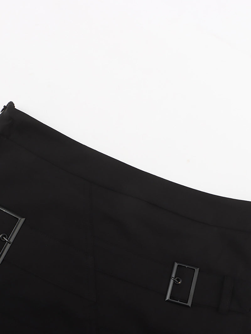 Fashion Patchwork Sheer Mesh Solid Maxi Skirt