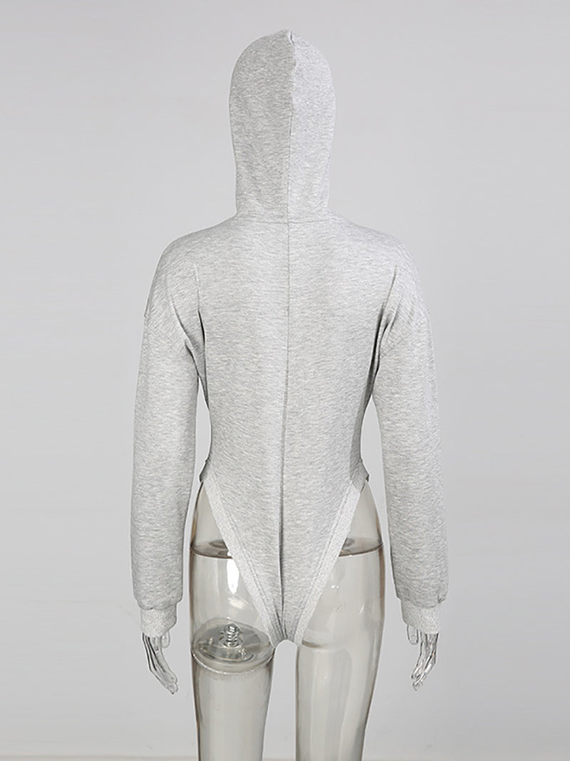 Fashion Hooded Flower Chain Bodysuit