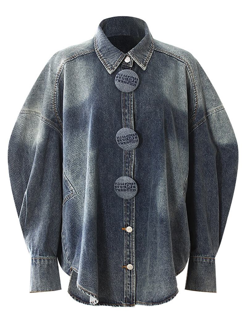 Casual Front Through Denim Jacket