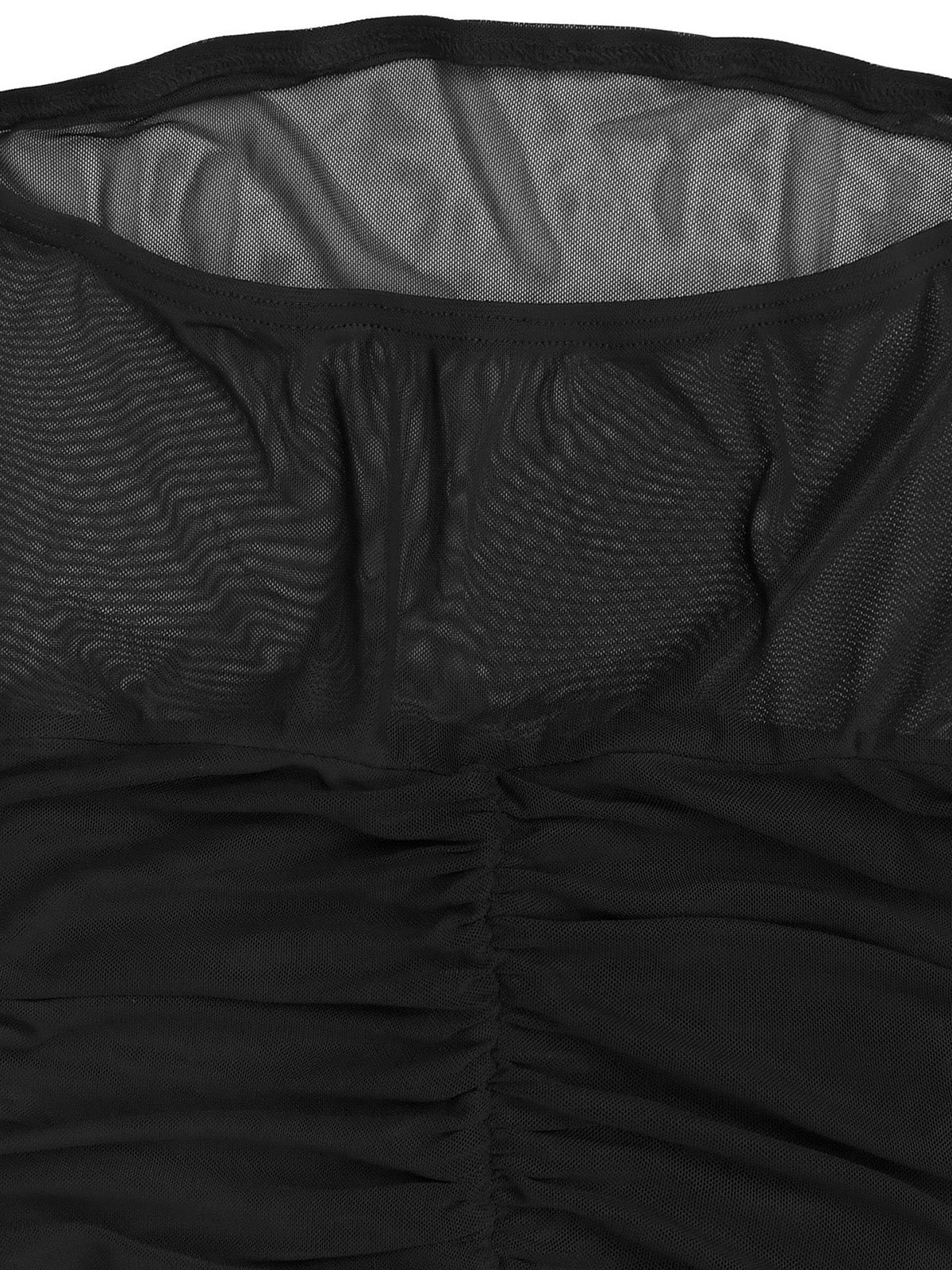 Sexy Sheer Mesh Hollow Out Top Bodycon Dress Sets