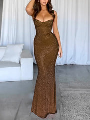 Sexy Sequin Slim Club Fishtail Dress