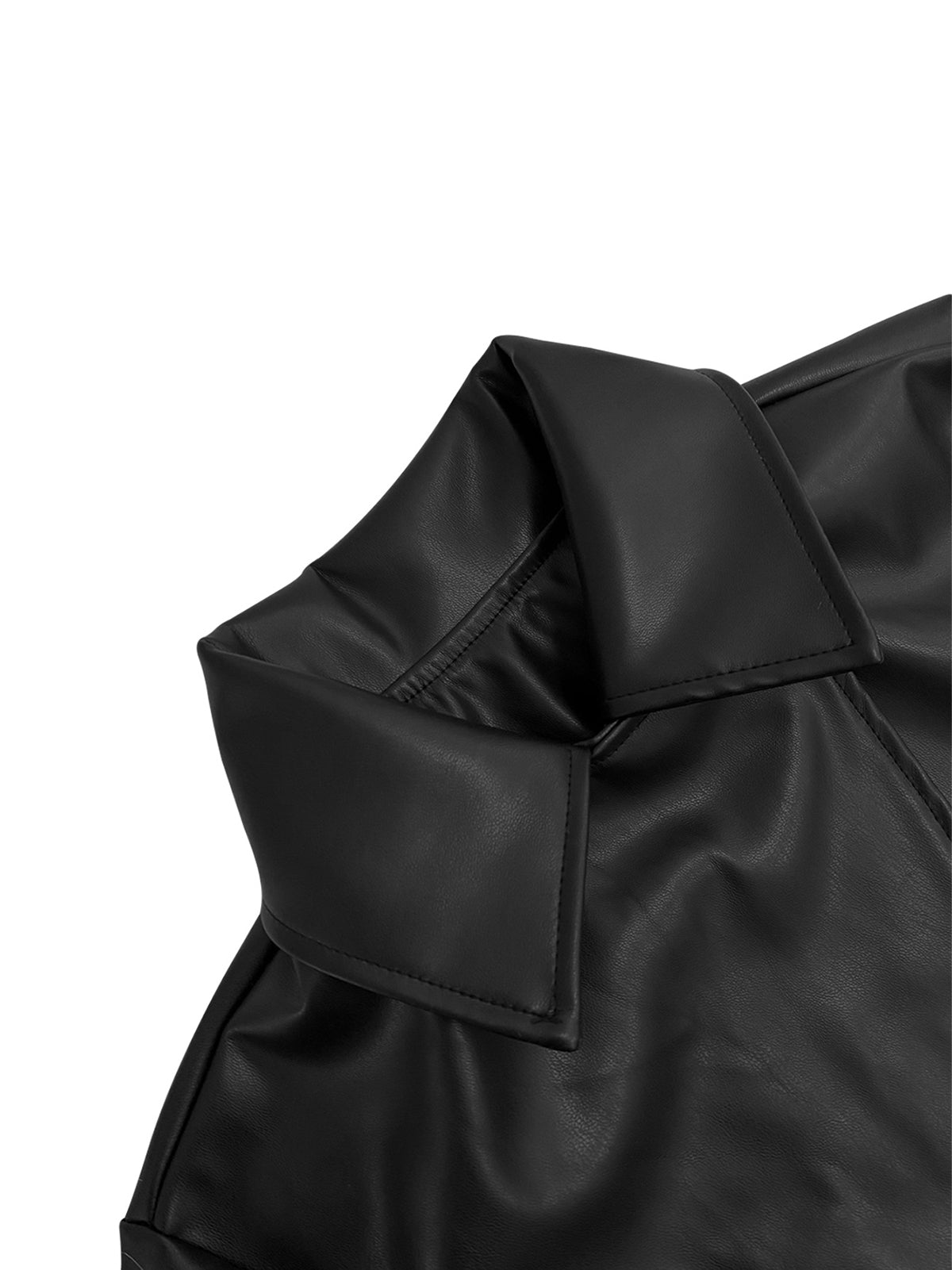 Fashion Styled Faux Leather Trench Coat