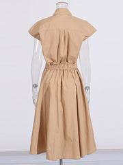 Elegant Embroidered Lapel Top Long Skirt Sets