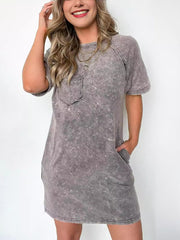 Casual Raglan Sleeve T-shirt Dress