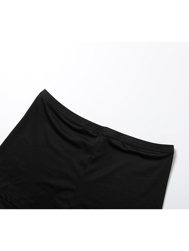 Casual Lapel Elastic Crop Shirt And Shorts Sports Set