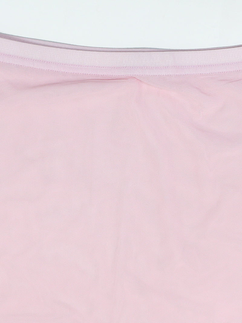 Sexy Asymmetric Sheer Mesh Long Skirt Two Piece Set