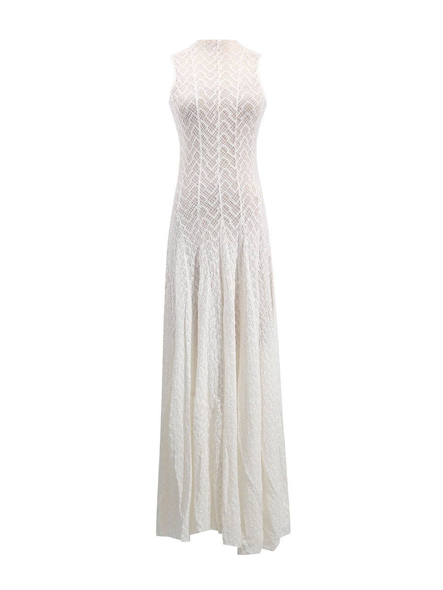 Elegant Sleeveless Knit Midi Dress