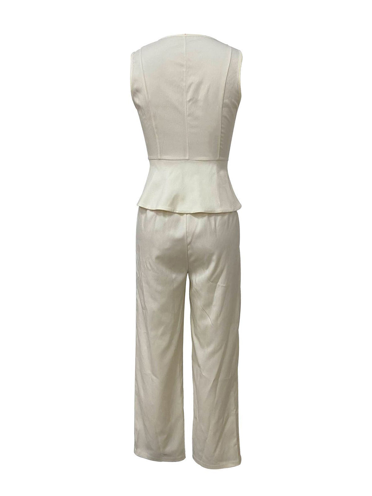 Elegant Sleeveless Slim Top And Pants Two Piece Set
