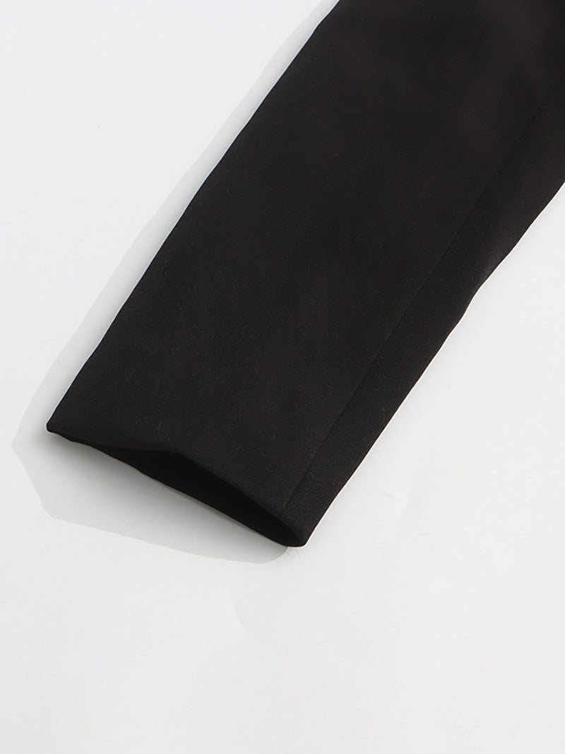 Fashion U Neck Appliques Slim Blazer