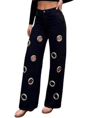 Vintage Casual Holes Straight Jeans