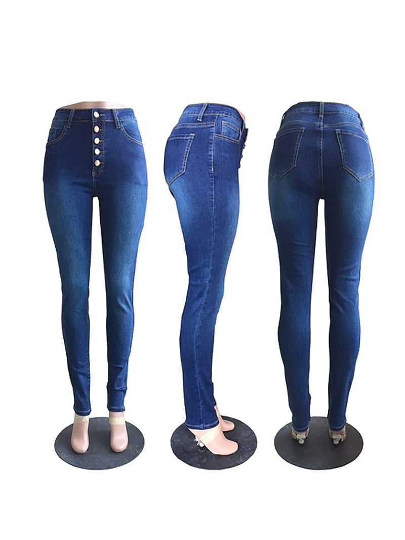 Fashion High Waist Skinny Jeans Pencil Pants