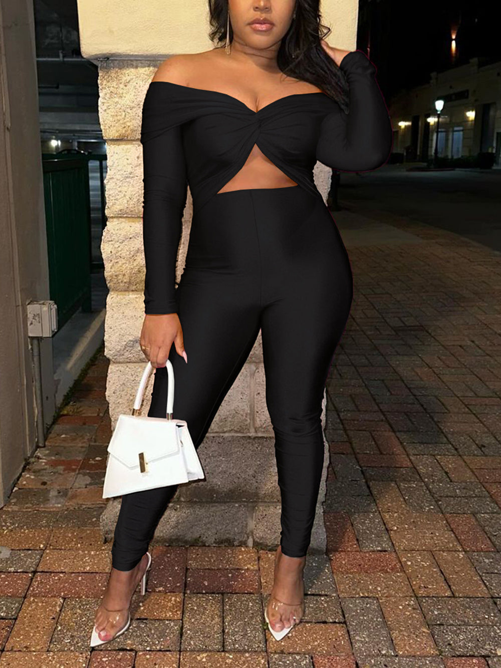 Sexy Off Shoulder Club Bodycon Jumpsuit