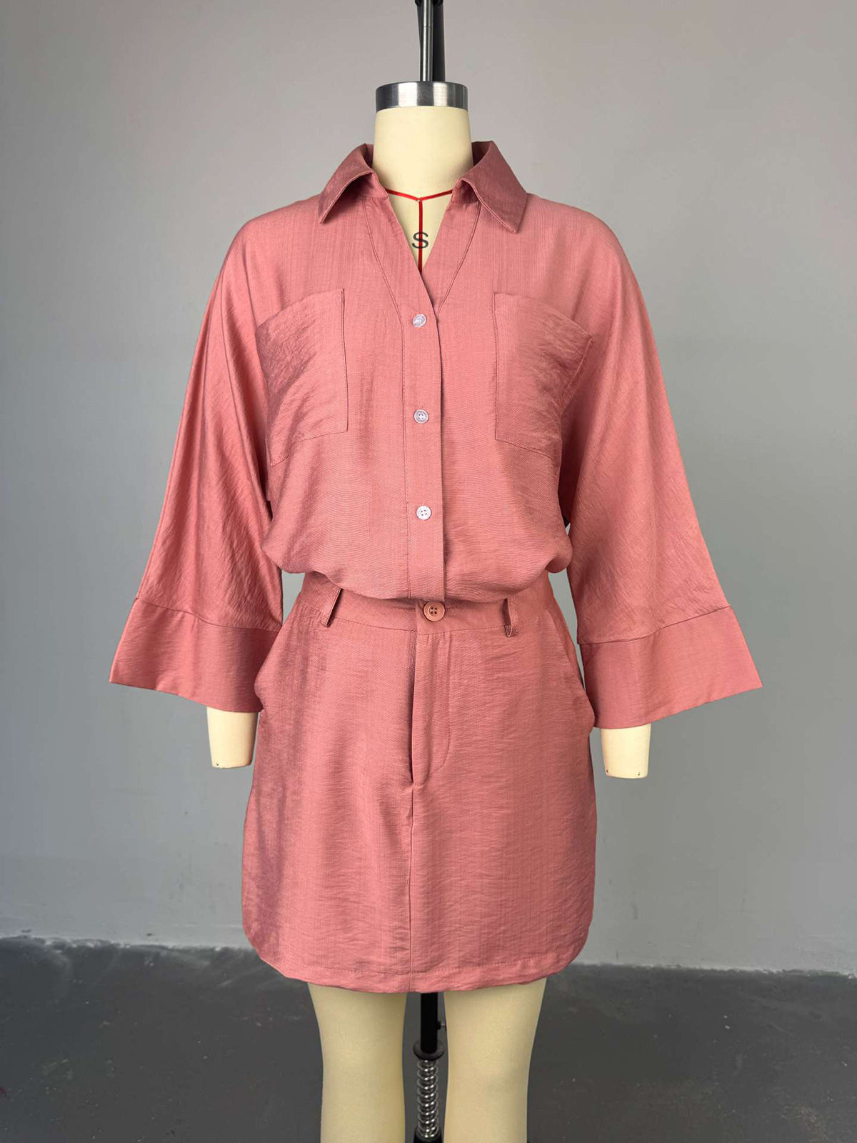Fashion Batwing Sleeve Shirt and Shorts Skirts Sets