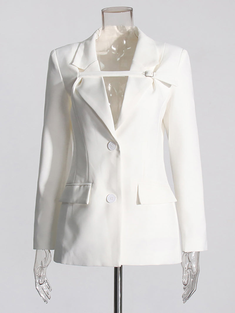 Fashion Slim One-Button Blazer