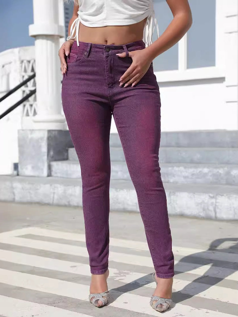 Fashion High Waist Slim Jeans Pencil Pants