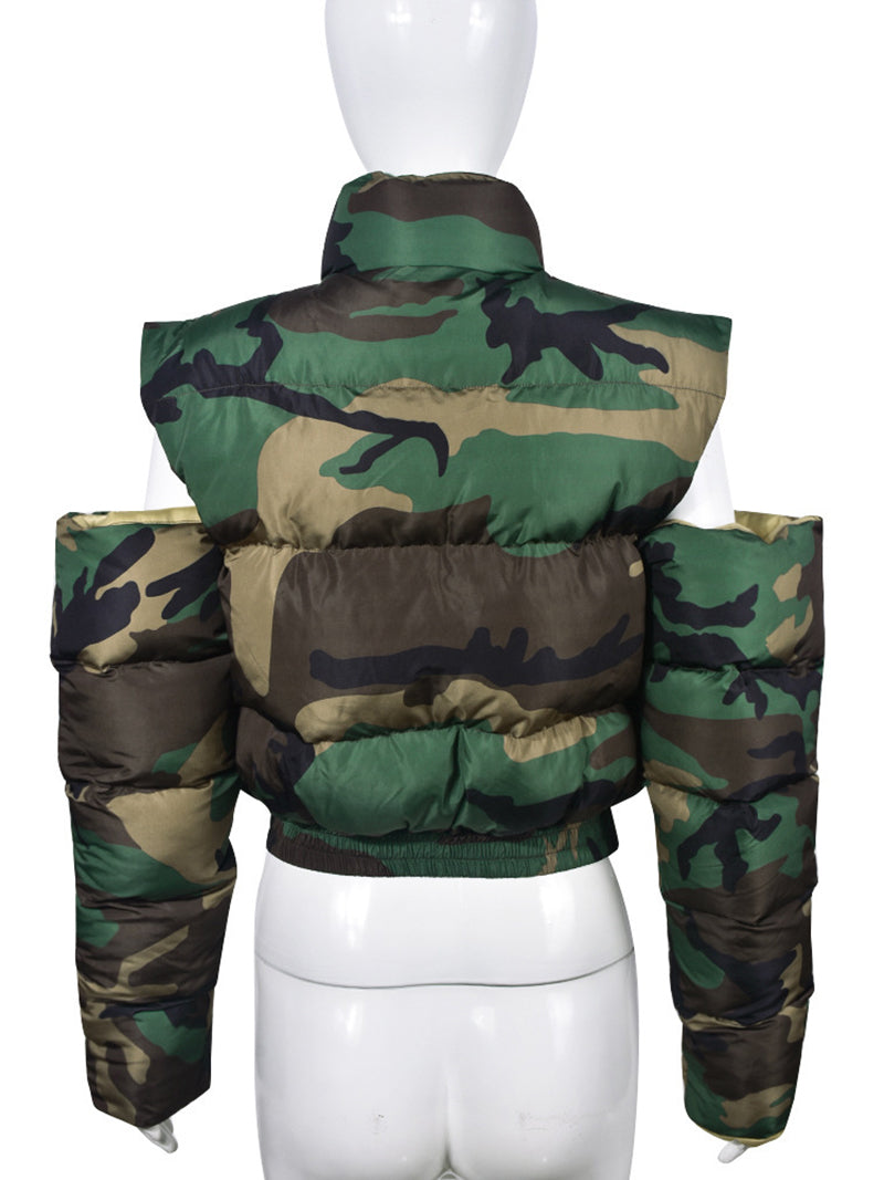 Fashion Camo Padded Jacket Vest