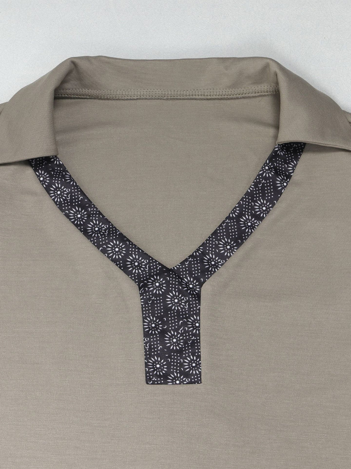 V-Turn down Collar Elastic Slim Pant Casual Set