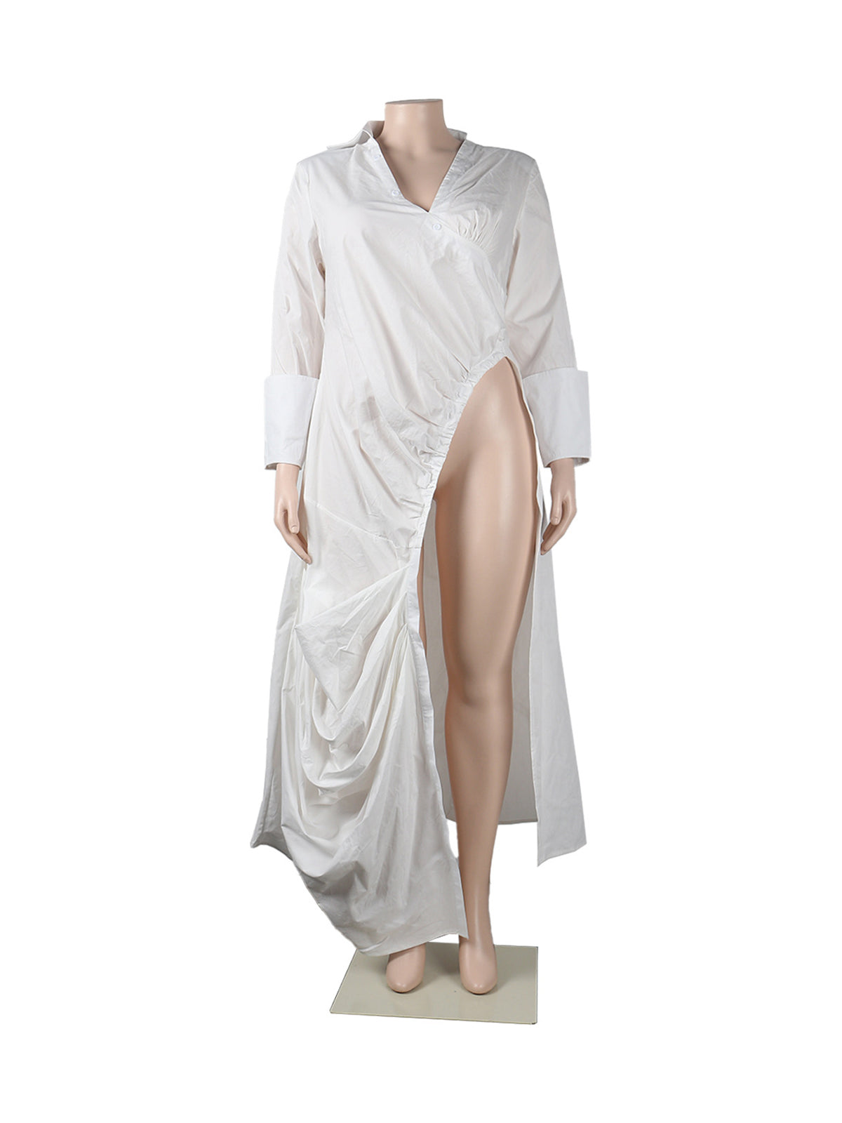 Sexy Deep V Side Slit Slim Dress