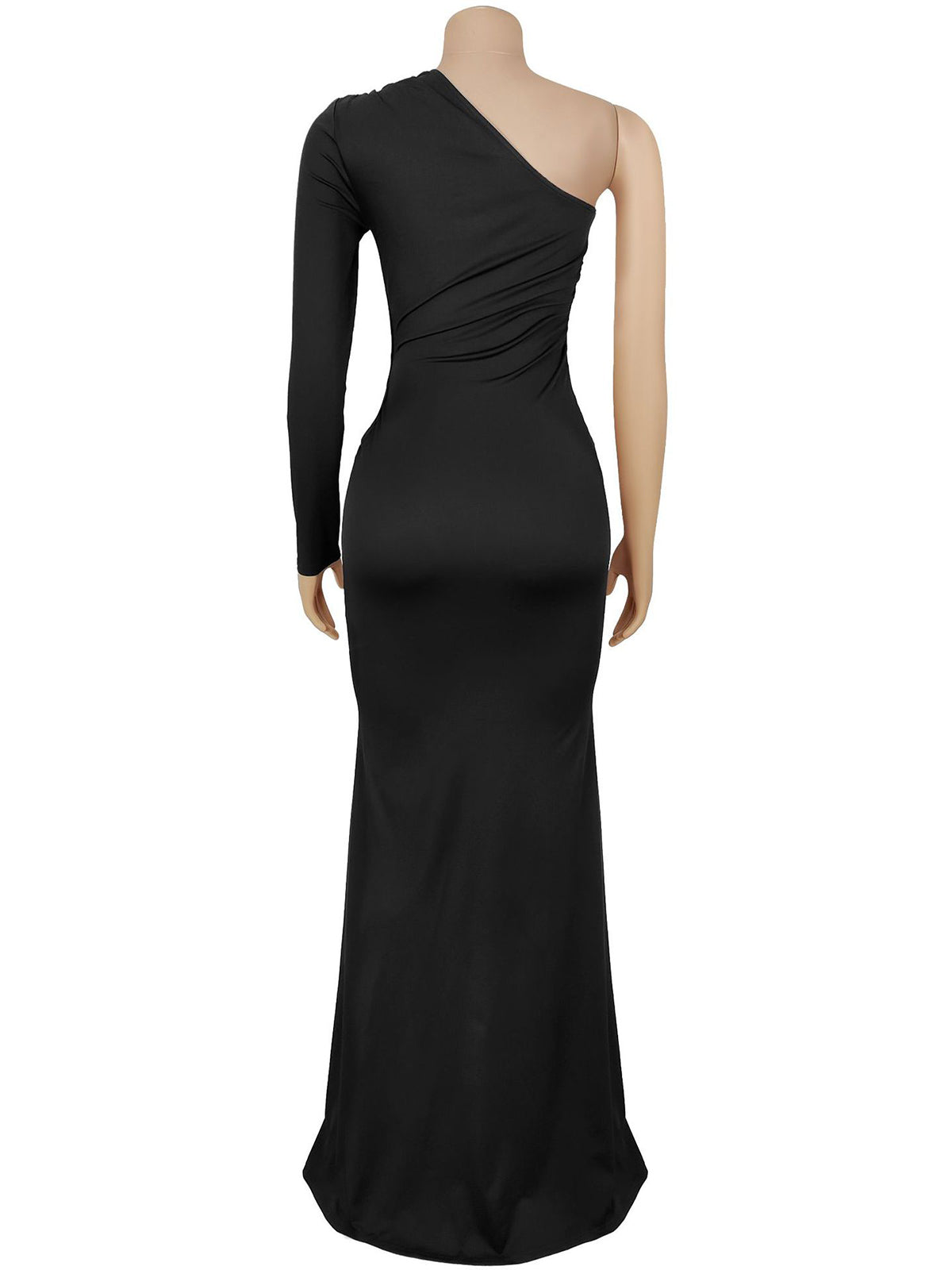 Sexy One-Shoulder Cutout Bodycon Maxi Dress